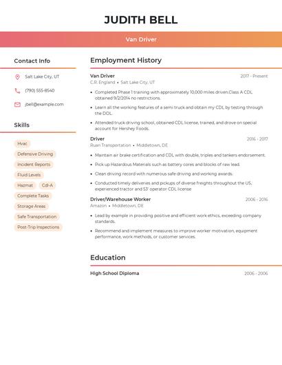 Resume example 3