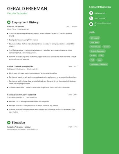 Resume example 5