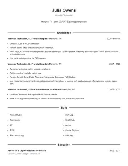 Resume example 1
