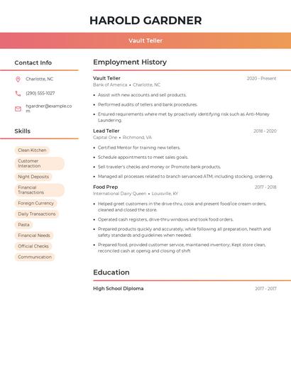 Resume example 3