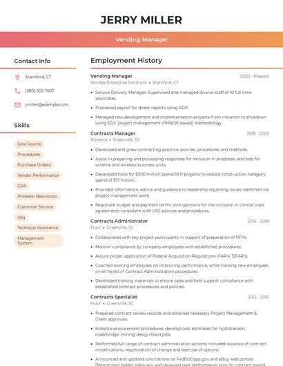 Resume example 3