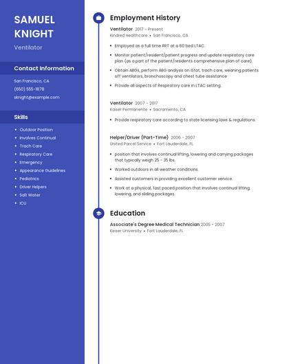 Ventilator Resume