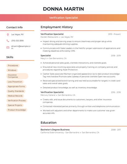 Resume example 3