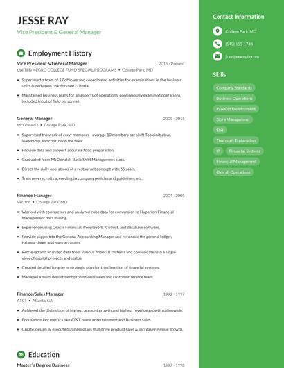 Resume example 4