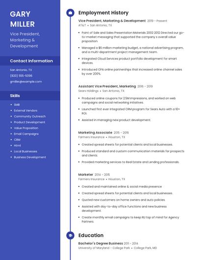 Resume example 5