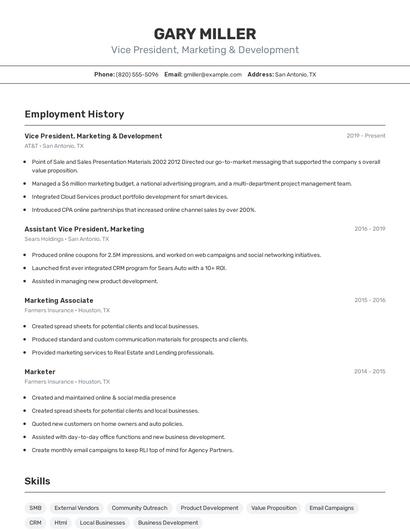 Resume example 2