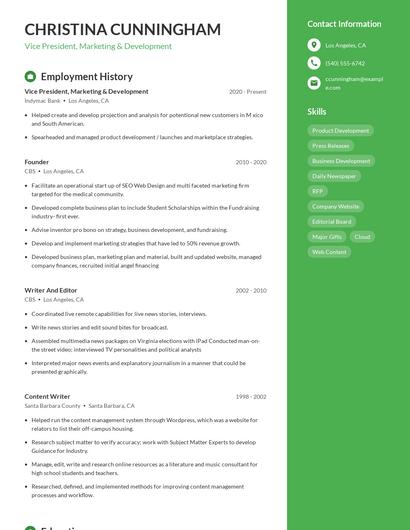 Resume example 4