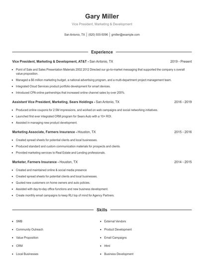 Resume example 1