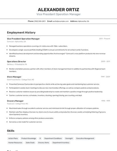 Resume example 2