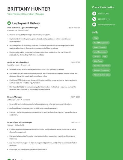 Resume example 5