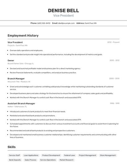 Resume example 2