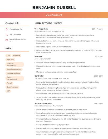 Resume example 3