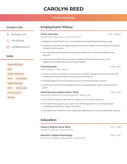 Resume example 3