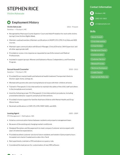 Resume example 4