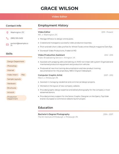 Resume example 3