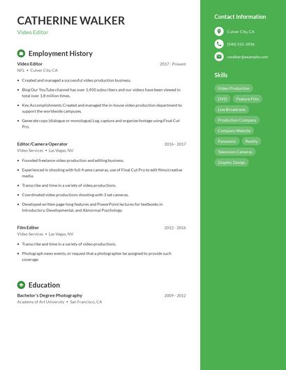 Resume example 5