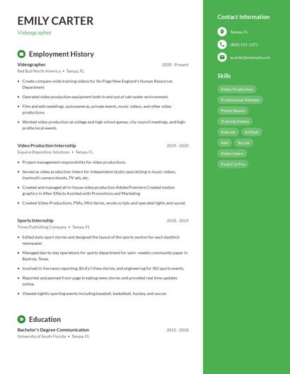 Resume example 4