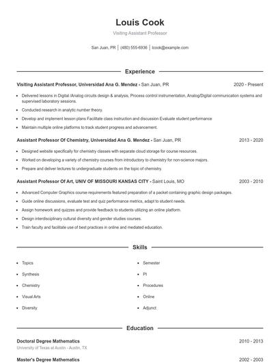 Resume example 1
