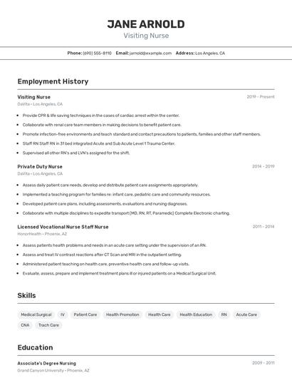 Resume example 2