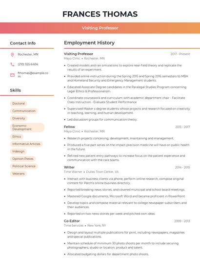 Resume example 3