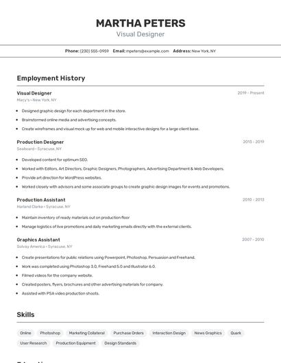 Resume example 2