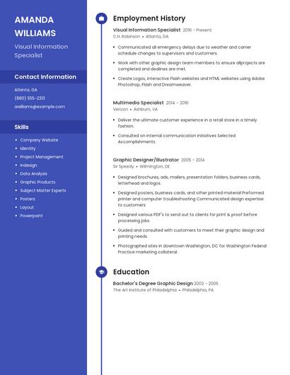 Visual Information Specialist Resume