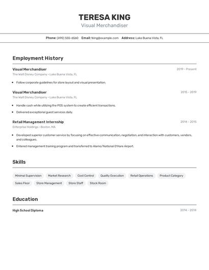 Resume example 2