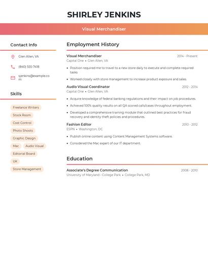 Resume example 3