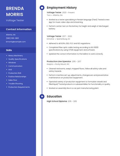 Voltage Tester Resume