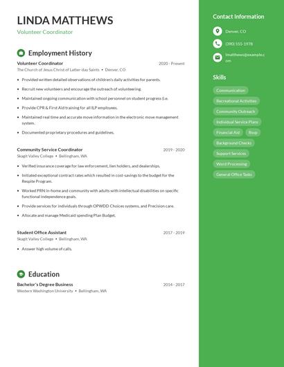 Resume example 4