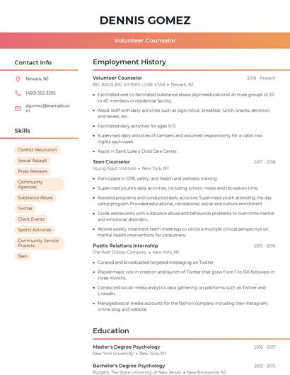 Resume example 3