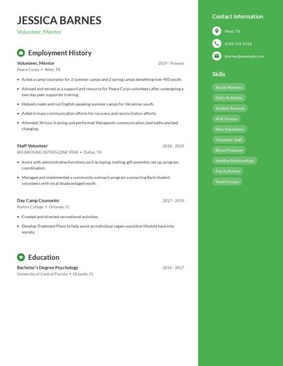 Resume example 4