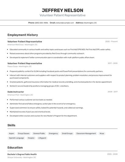 Resume example 2