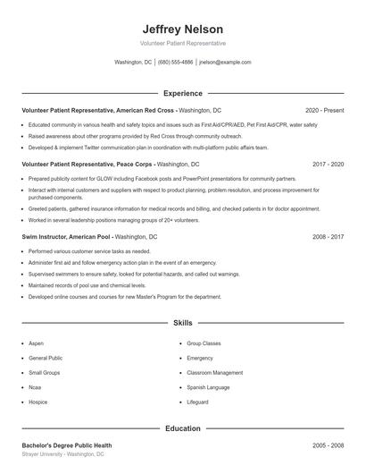 Resume example 1