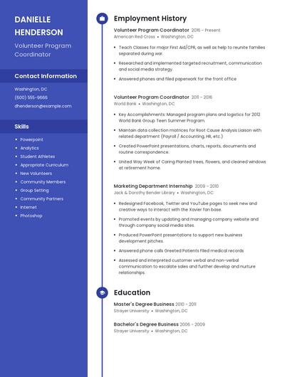 Resume example 5