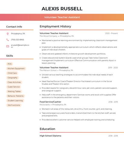 Resume example 3