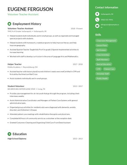 Resume example 5