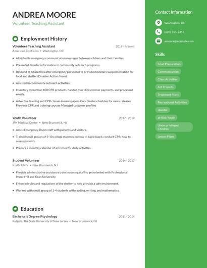 Resume example 5