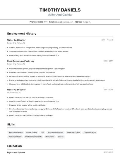 Resume example 2