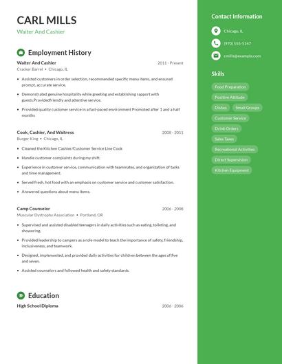 Resume example 5