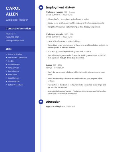 Wallpaper Hanger Resume