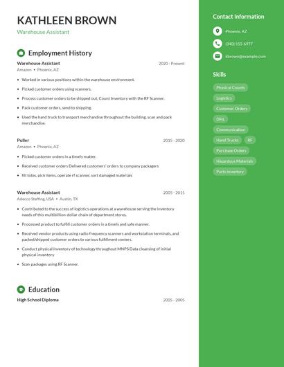 Resume example 4