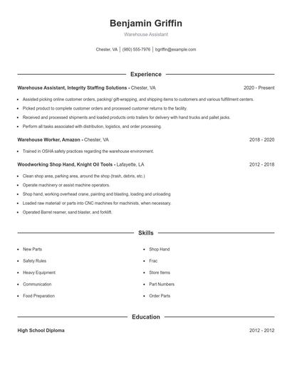 Resume example 1