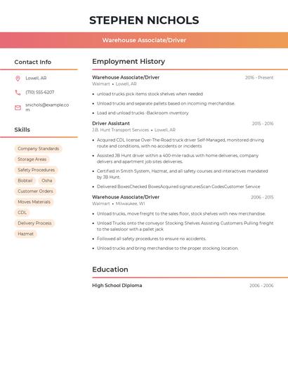 Resume example 3