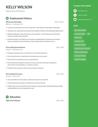 Resume example 5