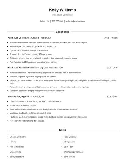 Resume example 1