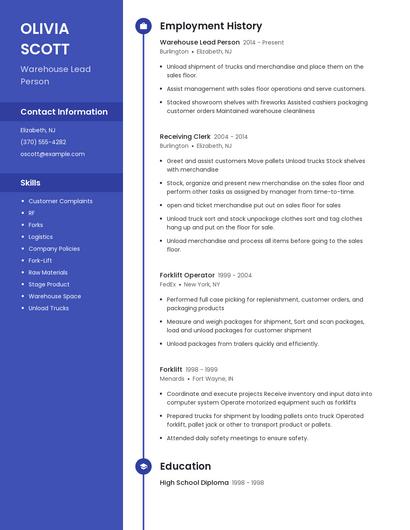 Resume example 5