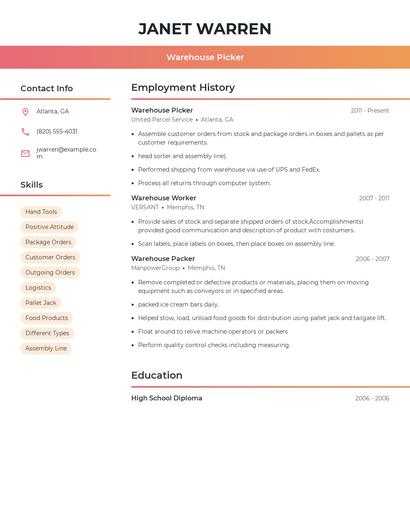 Resume example 3