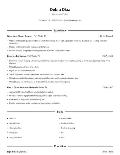 Resume example 1