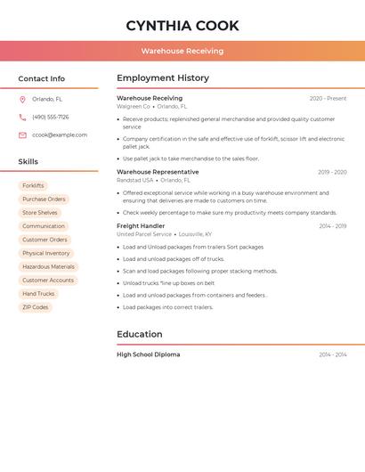 Resume example 3